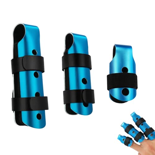 3 Size Waterproof Metal Finger Splints Set for Trigger, Index, Pinky Finger, and Ring Splints, Durable Aluminum Finger Splint for Finger Correction and Stabilization