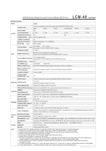 Alimentation de sortie LCM-40 42W à courant constant stable - 4