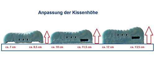 Vario Vital Nackenkissen Kopfkissen Ortho Dreams Visco Gelschaum entspannter Nacken bequemes Kissen Allergiker geeignet - individuell einstellbar Höhe und Härtegrad