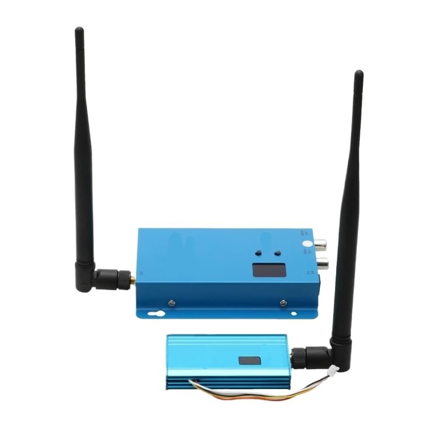 Modulo Ricetrasmittente Audio Video 12CH 1.5G 1.5W | DC12V 400mA/250mA,con antenna,per videosorveglianza e modello(Only receiver)