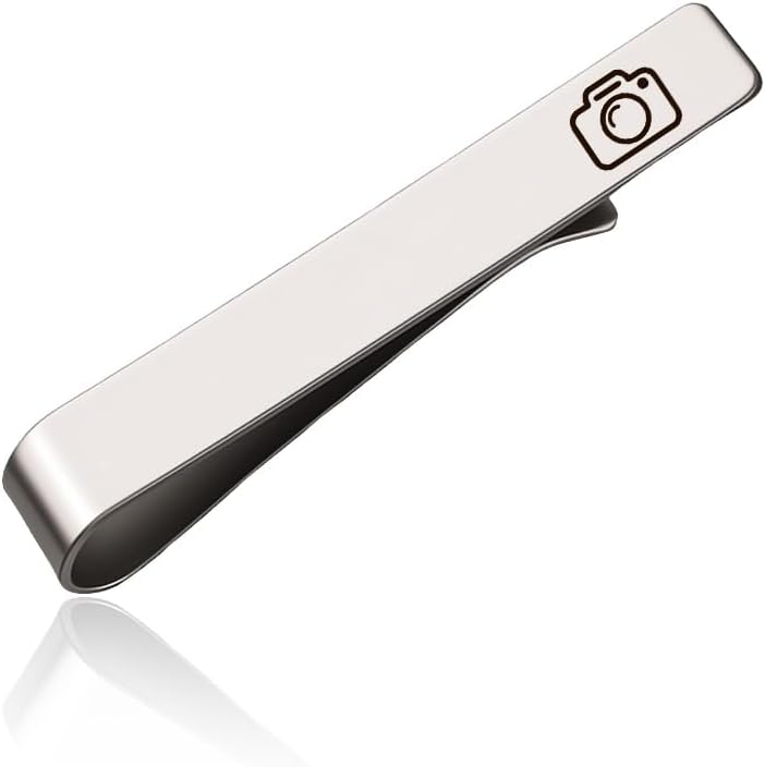 Metal Tie Clips for Men Birthday Gifts for Dad Grandpa Husband Engraved Tie Clip for Men image 2