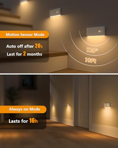 WILLED Luz LED Con Sensor De Movimiento, 6 Piezas Nocturna Infantil Recargable, Luz Con Sensor De Movimiento Para Interiores, Ideal Para Cocina, Habitación, Escalera Y Pasillo - imagen 4