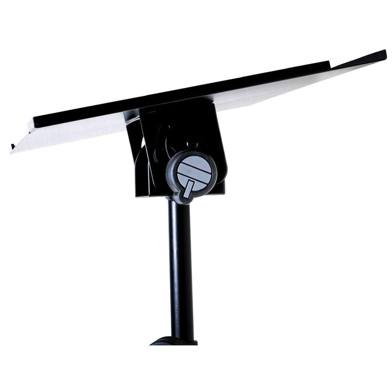 QUIK LOK – DAS/001 Supporto Multifunzione Treppiede, Ripiano Inclinabile, Altezza Regolabile, Carico 5 Kg, Piano 30×40 Cm, Nero