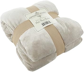 Continental Bedding Microfleece Bed Blanket | Soft Lightweight Cozy Bed Blanket | Warm Plush Fleece for All Seasons | Twin Extra Long Size, 50 x 70, Gray