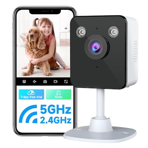 JAIOTlink 2K Cameras for Home Security Indoor, 2.4 & 5Ghz WiFi Baby & Pet Monitor with App, Night Vision, Motion Detection, Two-Way Audio, Smartphone Control Inside Cameras for House