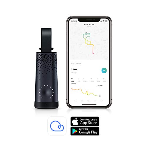 Flow 2 par Plume Labs - Capteur Personnel de Pollution de lAir Intérieure et Extérieure - Vous Aide à Réduire votre Exposition à la Pollution (PM1 - PM2,5 - PM10 - COV - N02)