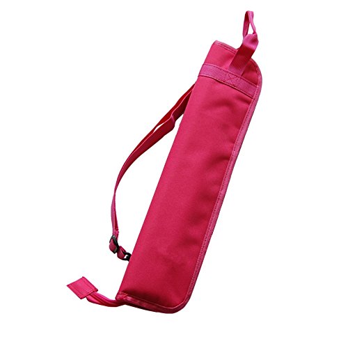 EaseIcon Weather Resistant Fabric Drumstick Case Cover Drum Stick Bag with Shoulder Strap - Pink - Thumbnail 3