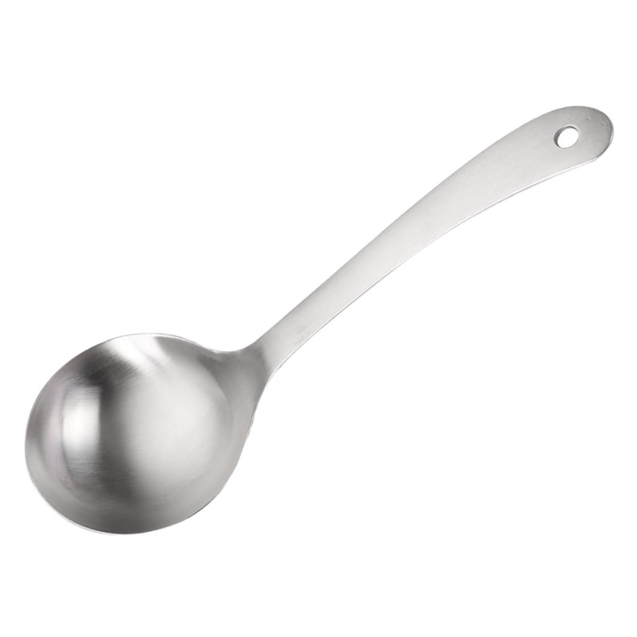 LALADEFIEE Stainless Steel Spoon Soup Serving Spoons Silver Dinner Spoon 304 Stainless Steel Metal Spoon