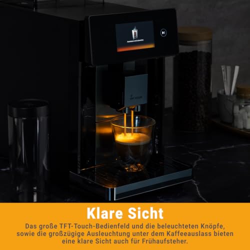 KKT KOLBE Pro Kaffeevollautomat mit Milchbehälter, Milchschaumdüse und Zubehör, 2 Tassen Funktion, 15 Bar, 7-stufiges Mahlwerk… – Ansicht 4