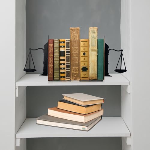 DENI MORS Metal Bookends - Justice Scale Design - Heavy Duty Black Book Ends for Office, Law Library, Law Student or Legal Desk Decor by Deni Mors - Used condition - Image 5