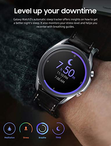 Samsung Galaxy Watch 3 (45Mm, Gps, Bluetooth, Unlocked Lte) Smart Watch With Advanced Health Monitoring, Fitness Tracking, And Long Lasting Battery - Mystic Silver (Us Version) #TOP5