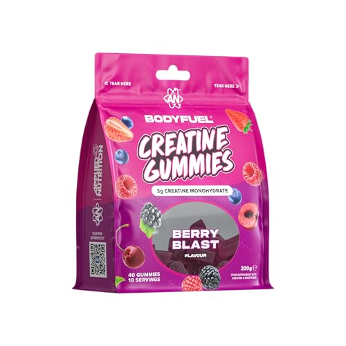 Applied Nutrition Bodyfuel Creatine Gummies - 3G Creatine Monohydrate Per Serving, Chewable Creatine Gummies For Strength Power & Performance Support 