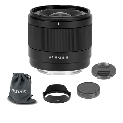 VILTROX 9mm F2.8 APS-C オートフォーカス 超広角プライムレンズ ソニー Eマウントカメラ FX30 ZV-E10 ZV-E10II A6700 A6600 A6500 A6400 A6300 A6100用 ブラック