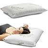 Flowen Cuscino Cervicale Memory Foam per Dormire Ortopedico Aloe Vera Guanciale Letto Ideale per Supporto al Collo Ergonomico Traspirante Antirussamento Anallergico Federa in Bamboo Lavabile
