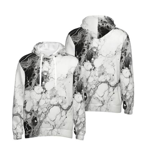 Sweat à capuche homme marbre pull léger contre le froid matinal