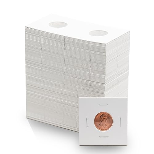 50 Penny 2x2 Premium Cardboard Coin Flips Paper Holders Mylar Archival Safe Storage