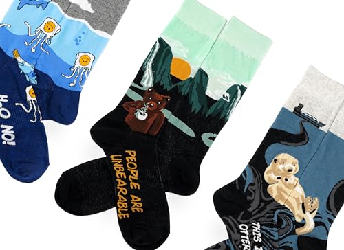 K. Bell Men's Funny Crew Socks2
