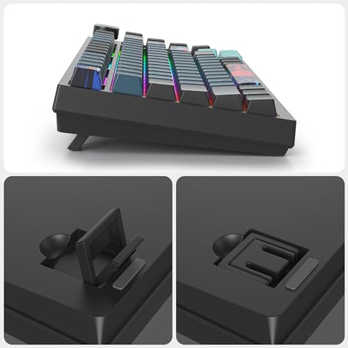 Image of Fogruaden Wired 75% Percent Mechanical Keyboard, RGB Backlit 75 Percent Gaming Keyboard, Gasket Mount TKL Mechanical Keyboard, Hot Swappable Red Switch, NKRO Compact Keyboard with Volume Knob