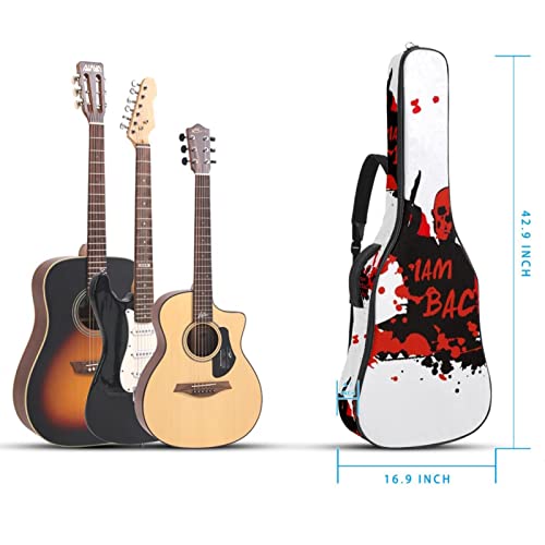 Housse imperméable pour guitare acoustique avec double bandoulière et poche Motif loup sauvage, Multicolore 10., 42.9×16… - Les Beatles, Paul McCartney, John Lennon, RIngo Starr, George Harrison Housse imperméable pour guitare acoustique avec double bandoulière et poche Motif loup sauvage, Multicolore 10., 42.9x16… – Image 6