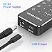 RSHTECH 7-Port Powered USB 3.2/USB C Hub with 10Gbps USB-A 3.2, 2 USB-C 3.2, 4 USB 3.0 Ports, Individual Touch Switches, 3.3ft Cable and 5V Power Adapter, USB Hub Splitter for Laptop/PC, RSH-ST07C