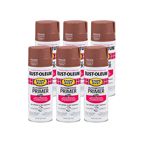 Rust-Oleum 2067830-6PK Stops Rust Automotive Primer Spray, 12 oz, Flat Red, 6 Pack by Rust-Oleum - Used condition - US$42.55