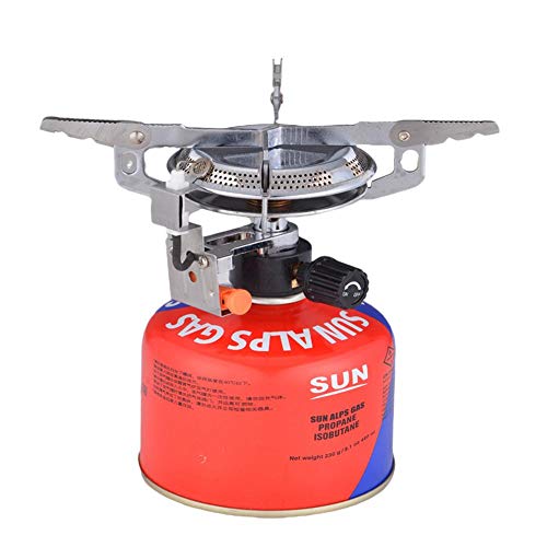 LIJUMN Extérieur Mini Brûleur À Gaz Réchaud De Camping Portable Pliable Compact Four De Cuisine Pliable Idéal pour Le Camping Randonnée Pêche Randonnée Cover