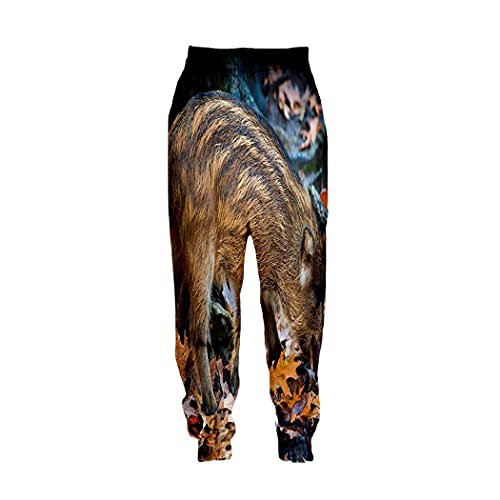 Pantalon de jogging sanglier 3D idéal pour vos sorties de chasse en forêt active