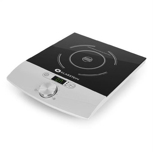 Klarstein VariCook Single - Placa de inducción, Potencia 1800 W, 10 niveles, Temperatura ajustable entre 60 y 240°C, Temporizador, Para utensilios con diámetro de 12-26 cm, Pantalla LED, Plateado - imagen 7