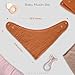 LILY O LAUREL Muslin baby bandana bibs for drooling and teething, 100% cotton, Baby bib for boys and girls, Muslin Bibs – Pack of 8