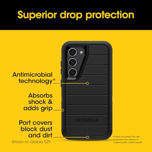 OtterBox Samsung Galaxy S24+ Plus Defender Series Pro Case - Black, Rugged & Durable, with Port Protection, Includes Holster Clip Kickstand - image 5