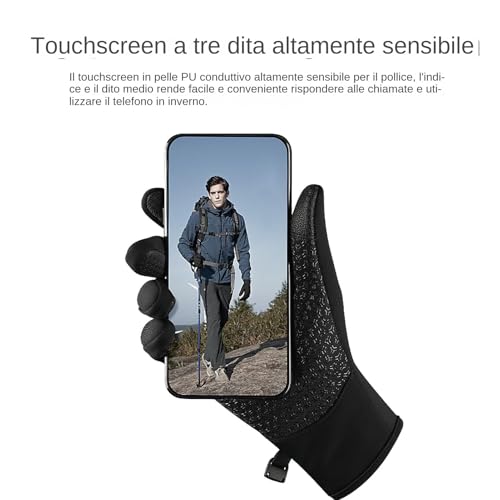 Gants de moto chauffés électriques imperméables avec grip antidérapant