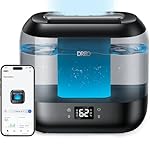 Dreo Smart Humidifiers for Bedroom, Top Fill 4L Supersized Humidifier Large Room with 28 dB, 36H Runtime, Touch/APP/Voice Control, Nightlight, Cool Mist Humidifiers for Baby, Plants, Indoor, Black