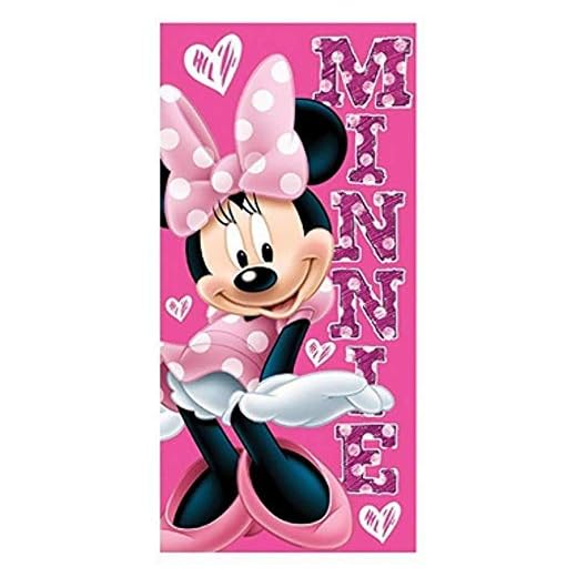 Disney Sassy Hearts Minnie Mouse Beach Towel - Pink 28"Wx58"L