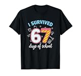 Teacher I Survived 67 Days of School Funny 67 Meme T-Shirt