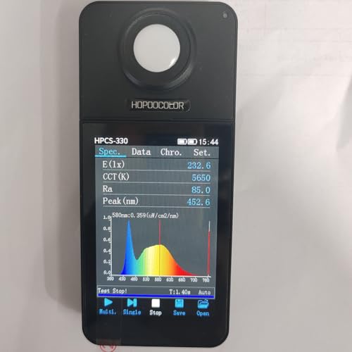 Hopoocolor HPCS-330 Spectrometer Light Spectrum Meter CCT CRI Tester Wireless Bluetooth Connection
