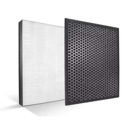 Image of FY1410+FY1413 Activated Carbon + HEPA Filter Set Compatible With Philips Air Purifier Model AC1215, AC1217, AC 1211
