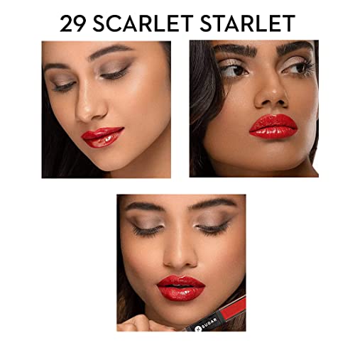 Image of SUGAR Cosmetics - Smudge Me Not - Lip Duo - 29 Scarlet Starlet (Orange Red) - 3.5 ml - 2-in-1 Duo Liquid Lipstick with Matte Finish and Moisturizing Gloss