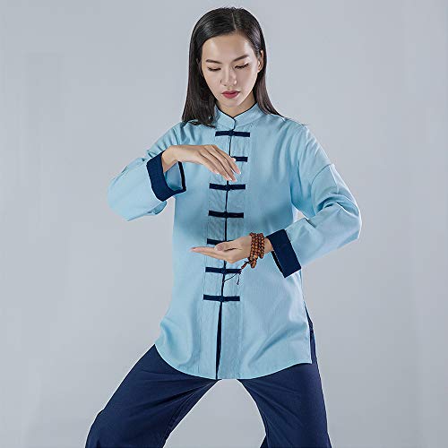 Ksua Womens Martial Arts Uniform Tai Chi Suit Chinese Kung Fu Clothing Cotton Wing Chun Clothes Zen Meditation #TOP4