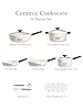 CAROTE Ceramic Cookware Sets, Pots and Pans Set Non stick, Non Toxic Healthy Induction Cookware, 14 Pcs Nonstick Kitchen Pots and Pans Set, PFAS PTFE Free, Dishwasher Safe #2