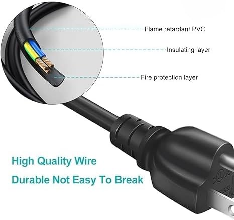 Cable de alimentación 3 pines para máquina de ejercicio vibratoria miniatura 4