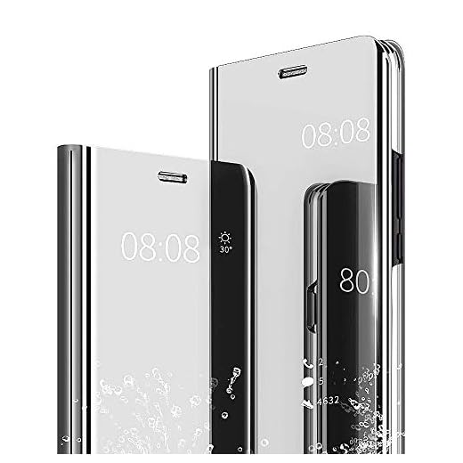 Capa espelhada para Xiaomi Mi 10T, Miagon Clear View PC efeito espelhado suporte de corpo inteiro capa carteira protetora de couro para Xiaomi Mi 10T