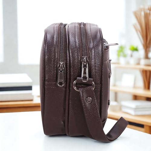 Image of kbi Mens Cash Bag Pouch Money Carrying Handling Luggage Multipurpose Travel Pouch vegan Leathe