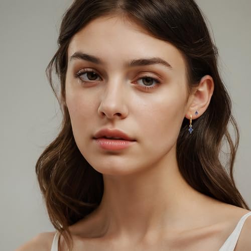 GEORGE · SMITH Gold Hoop Earrings Set for Women, Cubic Zirconia Gold Hoop Earrings Stud, Huggie Hoop Earrings Set for Women Hypoallergenic (3 Pairs)3