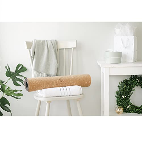 Corktec Non Toxic Non Slip Thick Cork Yoga Mat With Eco-Friendly Organic/Vegan Cork, Pilates Mat, Hot Yoga Mat, Bikram, Great Men/Women/Kid Yoga Mat, Chemical Free 4Mm 72” X 24” The Cork Collective (Arizona Cork + Natural Rubber) #TOP4