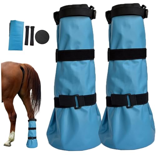 Bottes de cheval réutilisables en PVC bleu 50,8x20,3 cm | Pack de 2