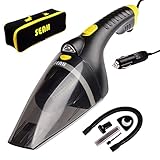 Seah Portable Car Vacuum Cleaner 12V 106W with 16 Foot Cable High Power Wet Dry Use Auto Vacuum Cleaner