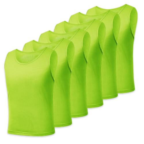 Image of 6 Pack Pinnies for Adult /Youth /Kids, Sports Pennies for Soccer Basketball Football Team, Scrimmage Practice Jerseys