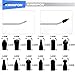 KINNIPON Car Dent Removal Rod Tools,Paintless Dent Repair Kit with 3 Pcs Stainless Steel Rods and 22Pcs Tips,Dent Repair Rods for Car Dents Door Dings and Hail Damage Removal