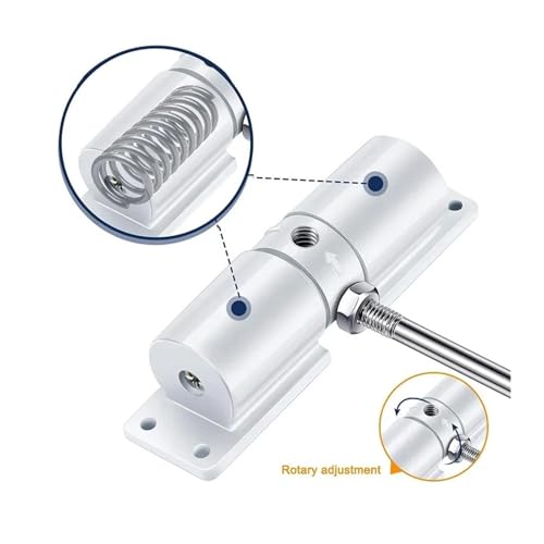 Cierrapuertas automático blanco de doble resorte para puertas batientes 5