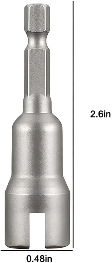 Wing Nut Driver, Power Wing Nut Drill Bit Socket Tool, 1/4" Hex Shank Drills Bits for Screws Eye, C Hook Bolt, Q-Hanger(13 mm)